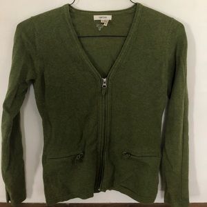 Tyler Böe zip front cardigan 2 zippered pockets